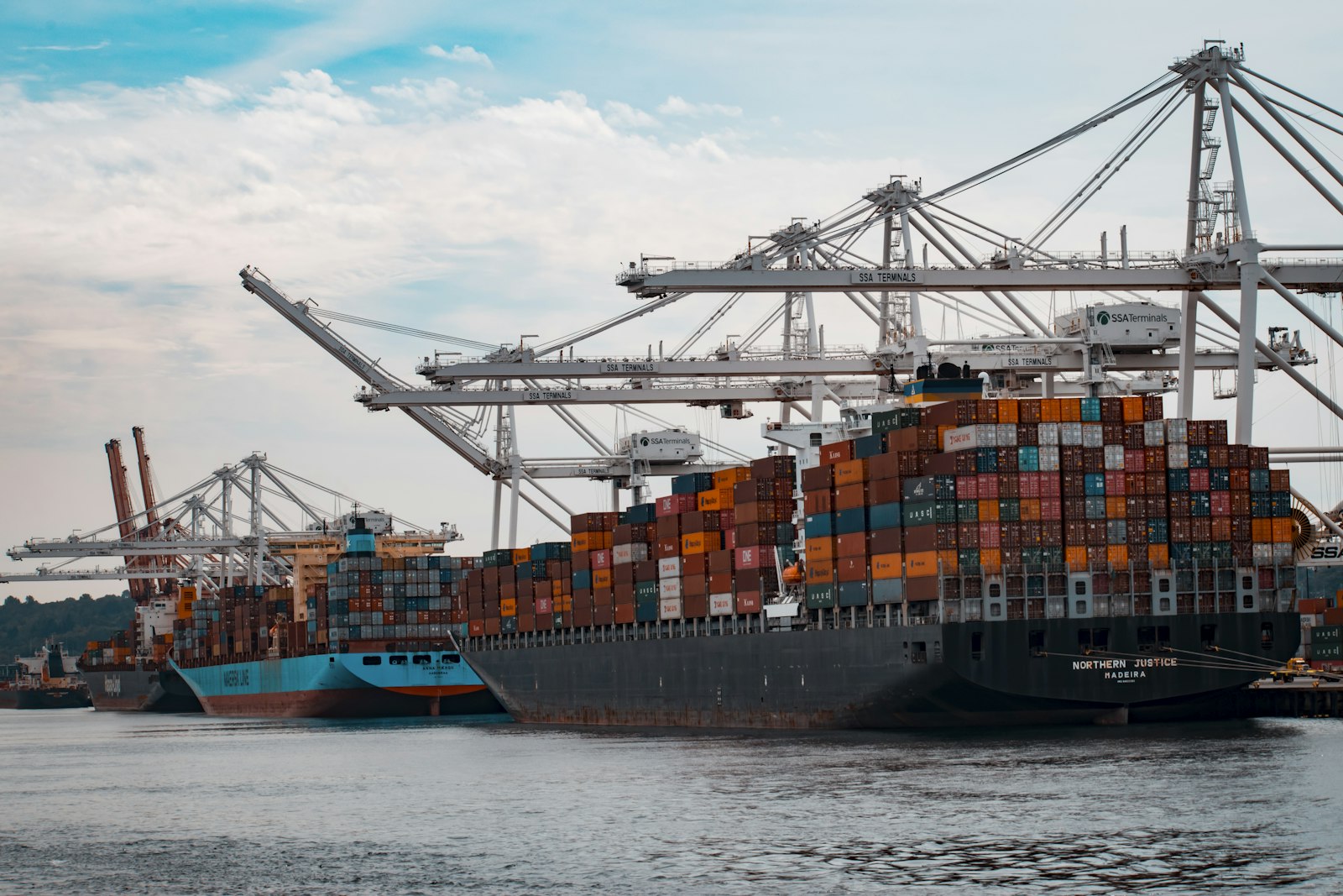 Ocean freight at a European port